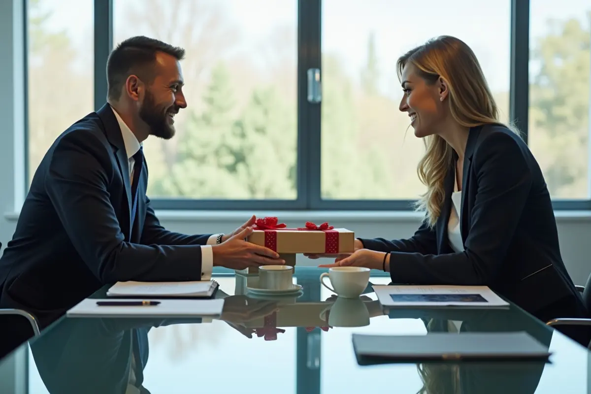 business using gifts to build and nurture professional relationships